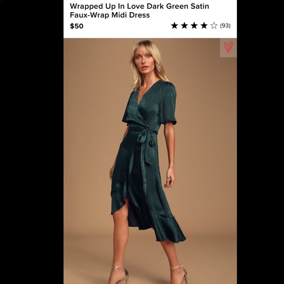 Lulus satin dress! Only worn once! - Picture 1 of 5